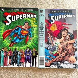 DC Comics Superman Lot of 2 Comic Books including The Death of Superman, EUC